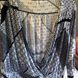 Cato tie front pullover blouse, size Large